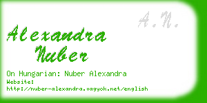 alexandra nuber business card